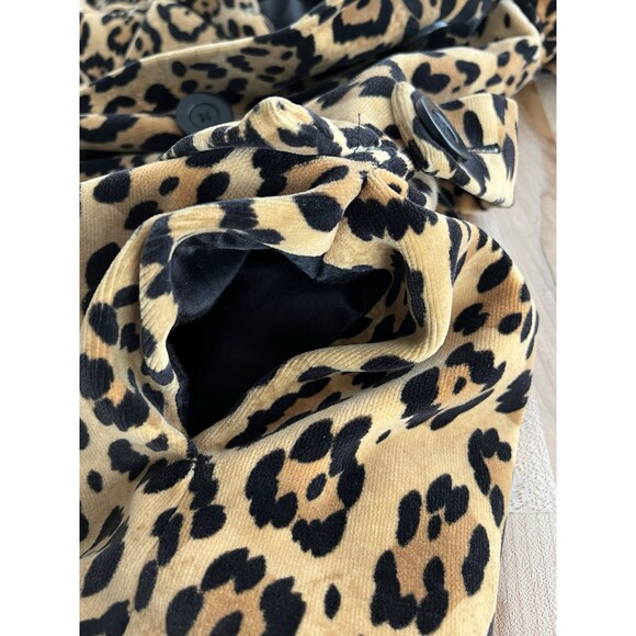 Vintage Women's Leopard Cheetah Print Plush Medium Length Over Coat Size Medium - Picture 5 of 16